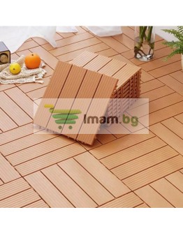 Декинг плочки светло кафяви WPC